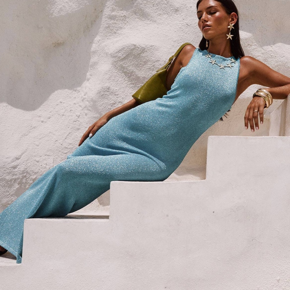 Princess Polly Tourista Maxi Dress Blue
